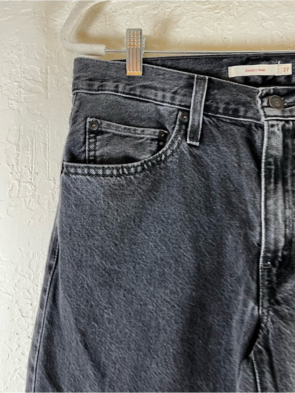 Levi's Baggy Dad Straight Leg Jeans in Blackstone Wash - Picture 5 of 14
